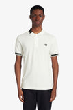 Fred Perry Abstract Collar Polo Shirt White