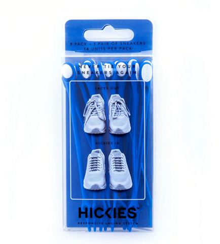 HICKIES Blue / White Shoelaces