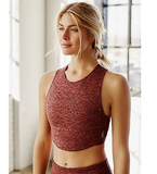 Free People Movement Moss Jersey Halo Crop Bra Red