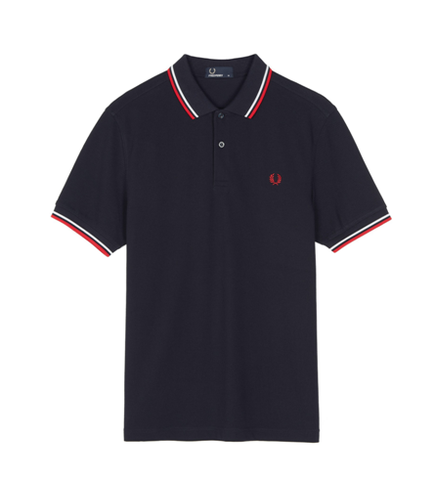 Fred Perry M3600 TWIN TIPPED Polo Navy/White/Red
