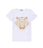 KENZO KIDS KJ10148 Gold Tiger Print T-shirt