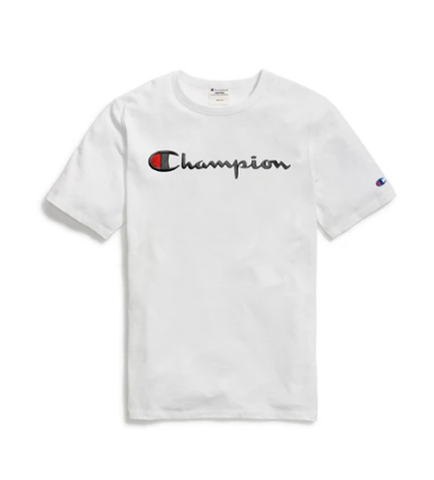 Champion Life Men Script Logo Tee White